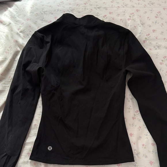 lululemon athletica black its rulu quarter zip size 4 - Picture 2 of 2
